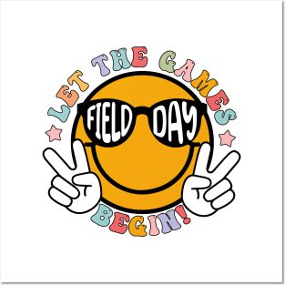 Cute Field Day Let The Games Begin 2024 Kids Boys Girls Teachers Posters and Art